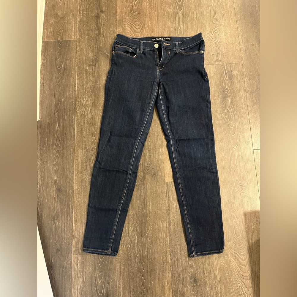 Express Blue Skinny Jeans Classic Denim